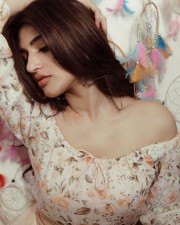Stunning Sreeleela in a Floral Tulle Off Shoulder Dress Pictures 01