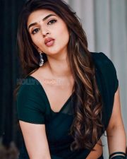 Tollywood Beauty Sreeleela in a Plain Black Saree and Black Blouse Photos 02 Tollywood Beauty Sreeleela in a Plain Black Saree and Black Blouse Photos 02