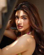 Trendy Beauty Sreeleela in a Floral Mini Dress Photos 04