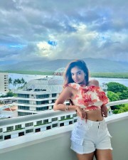 Anushka Sen in White Shorts Posing in the Balcony Photoshoot Pictures 02