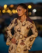Beautiful Anushka Sen in a Black and Beige Outfit at Cannes Photos 06