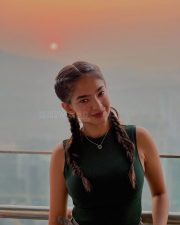 Beauty Queen Anushka Sen in a Green Sleeveless Top with Ponytail Photos 07 Beauty Queen Anushka Sen in a Green Sleeveless Top with Ponytail Photos 07