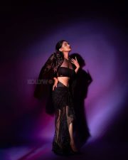 Bombshell Beauty Anushka Sen for GQ India in a Black Crop Top and Skirt Photos 04