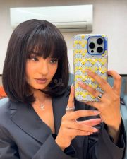 Classy Anushka Sen in an All Black Outfit Photos 05 Classy Anushka Sen in an All Black Outfit Photos 05