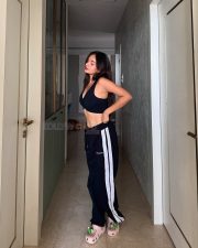 Curvaceous Anushka Sen in a Black Sporty Sleeveless Crop Top with Matching Bottom Track Pant Photos 03 Curvaceous Anushka Sen in a Black Sporty Sleeveless Crop Top with Matching Bottom Track Pant Photos 03