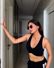 Curvaceous Anushka Sen in a Black Sporty Sleeveless Crop Top with Matching Bottom Track Pant Photos 04 Curvaceous Anushka Sen in a Black Sporty Sleeveless Crop Top with Matching Bottom Track Pant Photos 04