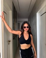 Curvaceous Anushka Sen in a Black Sporty Sleeveless Crop Top with Matching Bottom Track Pant Photos 05 Curvaceous Anushka Sen in a Black Sporty Sleeveless Crop Top with Matching Bottom Track Pant Photos 05