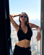 Curvaceous Anushka Sen in a Black Sporty Sleeveless Crop Top with Matching Bottom Track Pant Photos 06 Curvaceous Anushka Sen in a Black Sporty Sleeveless Crop Top with Matching Bottom Track Pant Photos 06