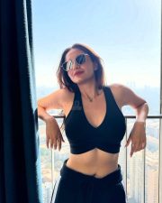 Curvaceous Anushka Sen in a Black Sporty Sleeveless Crop Top with Matching Bottom Track Pant Photos 08 Curvaceous Anushka Sen in a Black Sporty Sleeveless Crop Top with Matching Bottom Track Pant Photos 08