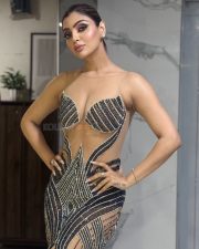 Dazzling Actress Akanksha Puri in a Black Gold Embellished Cutout Gown Photos 07 Dazzling Actress Akanksha Puri in a Black Gold Embellished Cutout Gown Photos 07