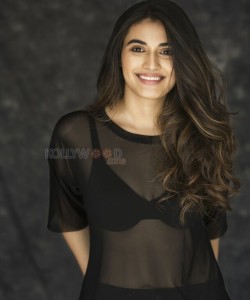 Divyansha Kaushik in a Transparent Dress Lingerie Photo 01