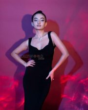 Glam Anushka Sen in a Black Backless Gown Pictures 04 Glam Anushka Sen in a Black Backless Gown Pictures 04