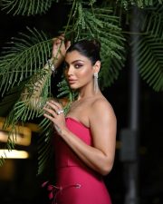 Glamorous Akanksha Puri in a Pink Strapless Gown at Zee Cine Awards Photos 01