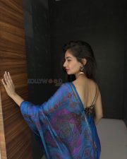 Gorgeous Anushka Sen in a Blue Designer Saree Photos 04 Gorgeous Anushka Sen in a Blue Designer Saree Photos 04