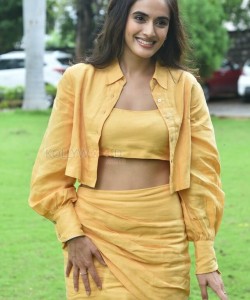 Heroine Divyansha Kaushik at Ramarao On Duty Movie Interview Photos 10