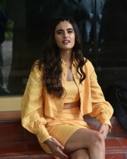 Heroine Divyansha Kaushik at Ramarao On Duty Movie Interview Photos 27