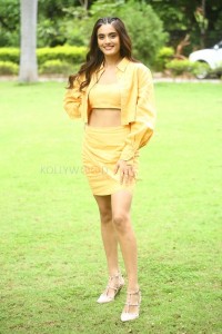 Heroine Divyansha Kaushik at Ramarao On Duty Movie Interview Photos 56