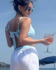 Hot Anushka Sen in a Sky Blue Bikini Photos 04
