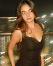 Kill Dill The Heartbreak Club Actress Anushka Sen in a Black Bodycon Maxi Dress Pictures 03 Kill Dill The Heartbreak Club Actress Anushka Sen in a Black Bodycon Maxi Dress Pictures 03