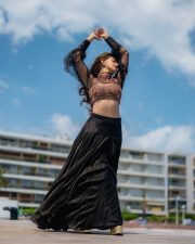 Mesmerising Anushka Sen in a Sheer Black Net Blouse with Billowy Sleeves and Chanderi Skirt at Cannes Film Festival 2025 Pictures 02 Mesmerising Anushka Sen in a Sheer Black Net Blouse with Billowy Sleeves and Chanderi Skirt at Cannes Film Festival 2025 Pictures 02