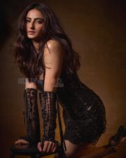 Mysterious Actress Palak Tiwari in a Black Embellished Strapless Gown and Gloves Photos 02 Mysterious Actress Palak Tiwari in a Black Embellished Strapless Gown and Gloves Photos 02