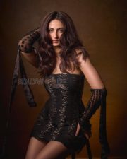 Mysterious Actress Palak Tiwari in a Black Embellished Strapless Gown and Gloves Photos 03 Mysterious Actress Palak Tiwari in a Black Embellished Strapless Gown and Gloves Photos 03