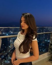 Pretty Anushka Sen in a White Top and Blue Full Length Skirt Pictures 01 Pretty Anushka Sen in a White Top and Blue Full Length Skirt Pictures 01