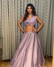 Rishtey Actress Akanksha Puri in a Lavender Draped Blouse and Skirt Photos 02