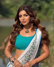 Sexy Akanksha Puri in a Turquoise Floral Lehenga Photos 03 Sexy Akanksha Puri in a Turquoise Floral Lehenga Photos 03