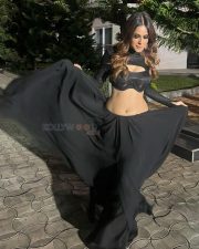 Sexy Nia Sharma Navel in Black Dress Photos 03