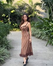 Sizzling Anushka Sen in a Brown Bodycon Dress Photos 09