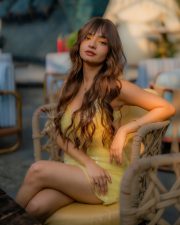 Social Media Hottie Anushka Sen in a Yellow Sequin Backless Mini Dress Photos 03 Social Media Hottie Anushka Sen in a Yellow Sequin Backless Mini Dress Photos 03