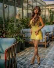 Social Media Hottie Anushka Sen in a Yellow Sequin Backless Mini Dress Photos 10 Social Media Hottie Anushka Sen in a Yellow Sequin Backless Mini Dress Photos 10
