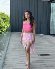 Stunning Anushka Sen in a Pink Strappy Bralette and Skirt Photos 04 Stunning Anushka Sen in a Pink Strappy Bralette and Skirt Photos 04