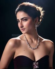 Stunning Palak Tiwari in a Velvet Off Shoulder Deep Neck Cleavage Gown Pictures 04