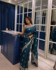 TV Actress Anushka Sen in a Blue and Grey Saree with a Thin Strap Sleeveless Blouse Photos 03 TV Actress Anushka Sen in a Blue and Grey Saree with a Thin Strap Sleeveless Blouse Photos 03