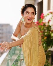 Sexy Ankita Lokhande in a Golden Saree Pictures 03
