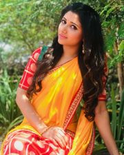 Actress Adhiti In Traditional Saree Photoshoot Stills 02
