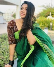 Actress Adhiti In Traditional Saree Photoshoot Stills 07