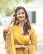 Actress Meenakshi Chaudhary at Vishwak Sen Movie Launch Pictures 01