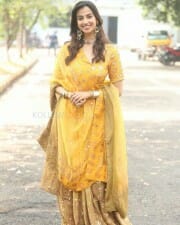 Actress Meenakshi Chaudhary at Vishwak Sen Movie Launch Pictures 05