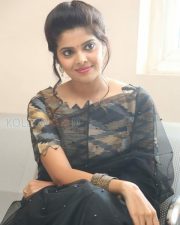 Actress Shravya Black Saree Photos 03