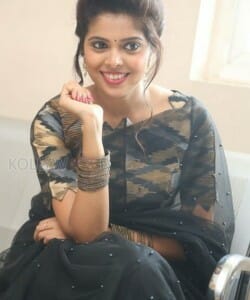 Actress Shravya Black Saree Photos 05