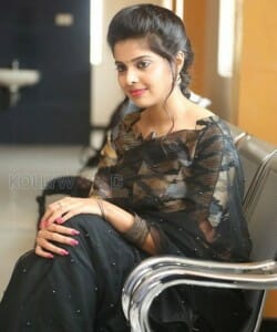 Actress Shravya Black Saree Photos 07