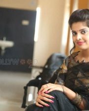 Actress Shravya Black Saree Photos 08
