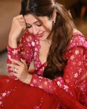 Actress Sonarika Bhadoria in a Red Ethnic Outfit Pictures 05