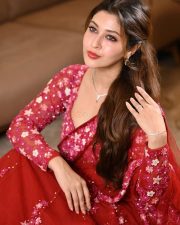 Actress Sonarika Bhadoria in a Red Ethnic Outfit Pictures 06