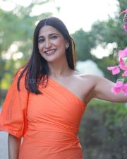 Beautiful Aahana Kumra in an Orange Summer Dress Pictures 02