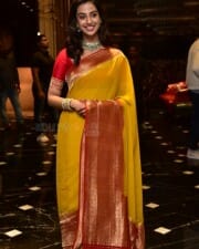 Beautiful Meenakshi Chaudhary in Saree Silk Saree at Hit 2 Teaser Launch Pictures 02