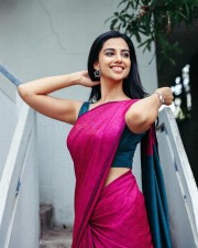 Beautiful Meenakshi Chaudhary in a Traditional Saree with a Sleeveless Blouse Pictures 05 Beautiful Meenakshi Chaudhary in a Traditional Saree with a Sleeveless Blouse Pictures 05
